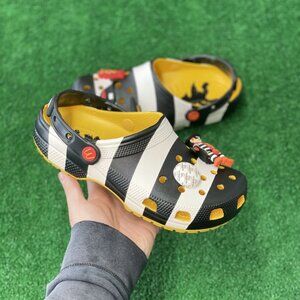 Crocs McDonalds Hamburger Mens Classic Clogs Black 209393-066 NEW Sz 6 / WMNS 8